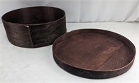 Wooden Basin & Serving Tray with Tribal Design