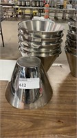 6 VOLLRATH STAINLESS STEEL TAPERED DAIRY PAILS