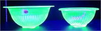 2 pcs Uranium glassware