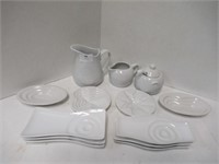 Cream & Sugar Set / Small Serving Plates 4.5"