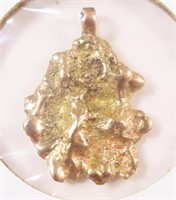 AMAZING LARGE MINED GOLD NUGGET PENDANT 5.4 GRAMS