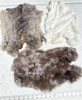 (3) rabbit furs