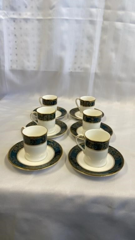 6X  Royal Doulton expresso cup and saucer