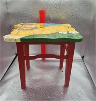 Wooden hand painted childrens step stool