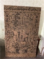 Huge antique tapestry with some tears