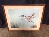 LARGE FRAMED DUCK PICTURE