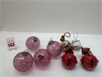 Vintage Glass Ornaments and Jingle Bells