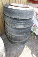 SET OF 5 14.5 INCH MOBILE HOME WHEELS  AND TIRES