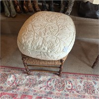 Custom Country French Ottoman