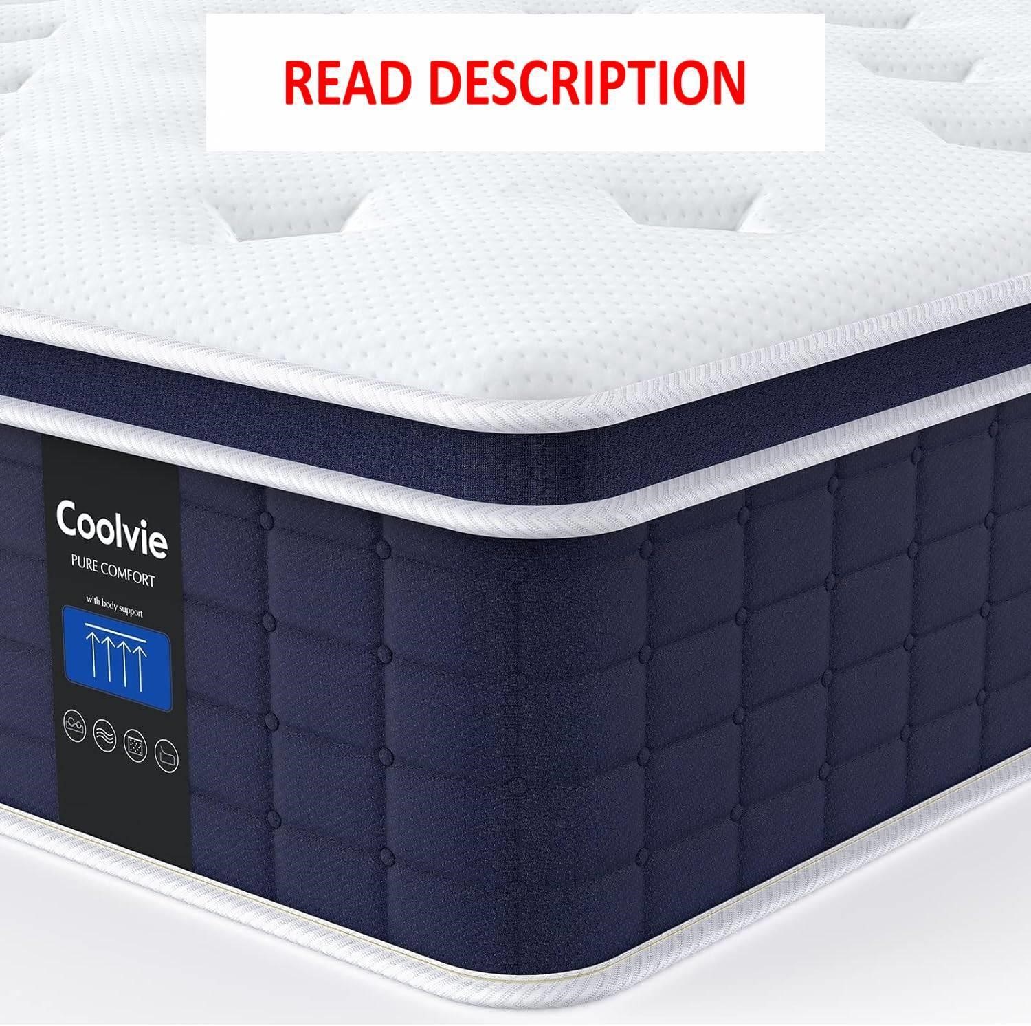 Coolvie King Hybrid Mattress 12  80x76x12