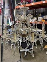 Cut Crystal Chandelier with Teardrops