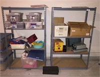 Two Metal Shelves with Press Board Inserts