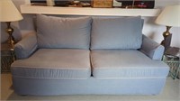 BLUE PULL OUT COUCH BED IN VERY GOOD CONDITION