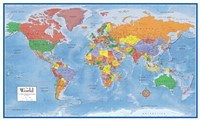 24x36 World Classic Premier Wall Map Poster