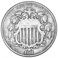 1868 Shield Nickel NICELY CIRCULATED