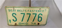1974 Ohio License Plate