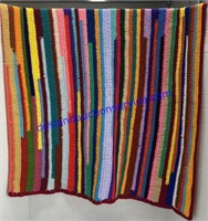 Multicolored Striped Afghan