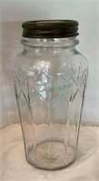 Vintage clear top White House apple butter jar