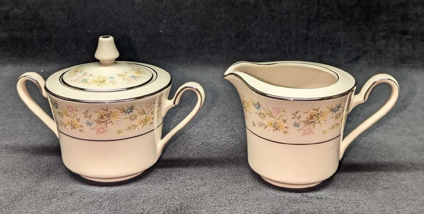 Retired Noritake Blossom Time Creamer & Sugar Bowl