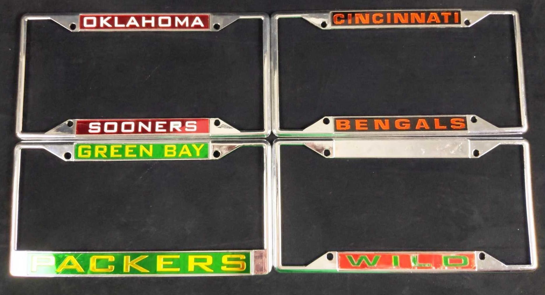 4 Metal License Plate Frames Football Bengals