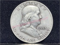 1953-D Franklin Half Dollar (90% silver)