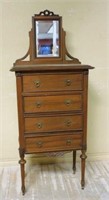 Louis XVI Style Walnut Dressing Chest.