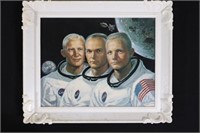 Vintage NASA Apollo 11 Framed Crew Print