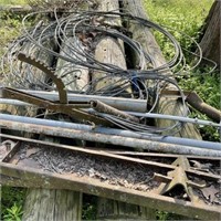 12 OR MORE, 8FT TELEPHONE POSTS, ASSORTED IRON