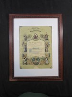 *Matted & Framed Confirmation Document in German?