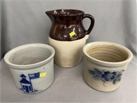 2 Pcs. Contemporary Stoneware Pottery with Pitcher