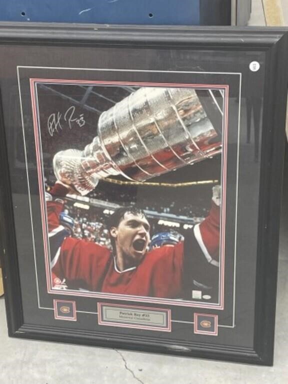 Framed Signed Photo/print Patrick Roy