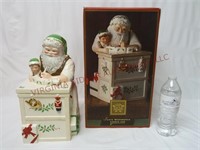 Lenox Santa's Workbench Cookie jar w/ Box