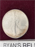 1991 American Silver Eagle 1 Ounce with toning