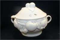 CERAMIC SOUP TUREEN AND LADLE