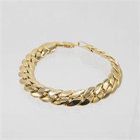 Plated 47 gram 14 KT Gold Plated Cuban Link Bracel