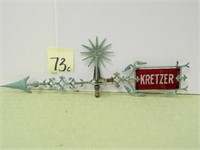 Lightning Rod Weather Vane Arrow w/ Kretzer -