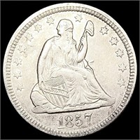 1857 Seated Liberty Quarter CLOSELY UNCIRCULATED