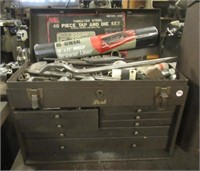Park tool box with contents that includes taps,
