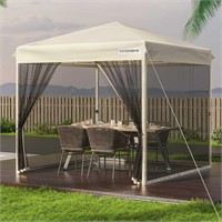 VIVOHOME 10'x 10' Pop-Up Canopy Gazebo Screen Tent