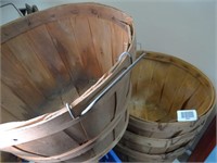 4 Wooden Bushel Baskets