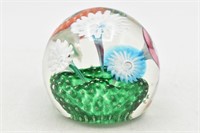 Art Glass Flower Paperweight