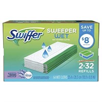 Swiffer Sweeper Wet Cloth Refil, 60 Count