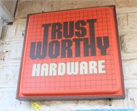 "Trust Worthy" Hardware Sign, Approx. 4' x 4'