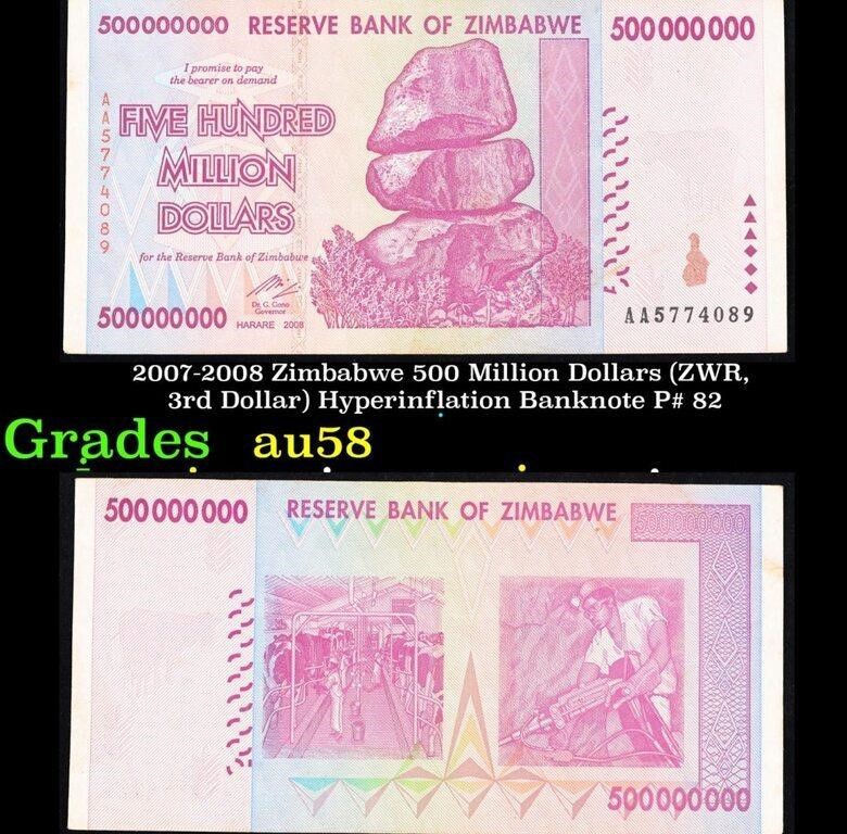 2007-2008 Zimbabwe 500 Million Dollars (ZWR, 3rd D