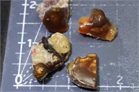 Fire Agate, 2 Windowed, 2 Rough, 20 Grams