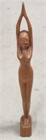 Carved Wood Figural Nude Woman
