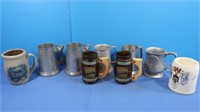 Beer Mugs-Pewter, Bicentennial, Germany, Pottery