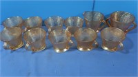 Vintage Marigold Carnival Glass-11 pc-Cups,