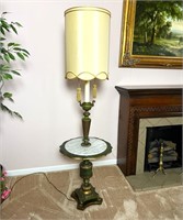 STUNNING VINTAGE GREEN SIDE TABLE LAMP