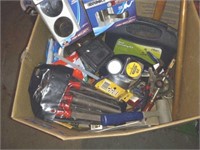 Box of tools, door hardware Etc